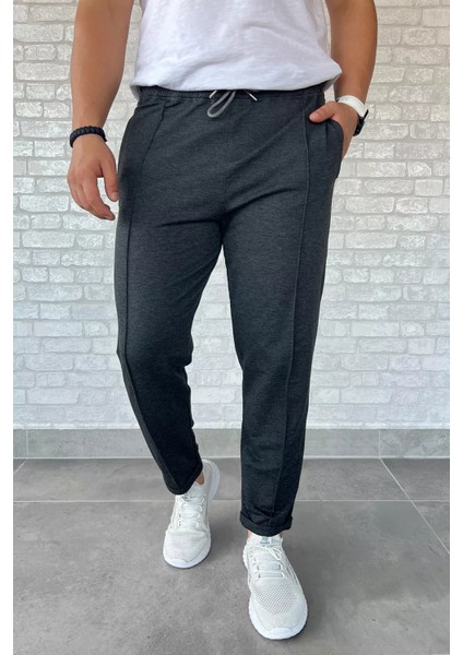 Bel Lastikli Duble Paça Erkek Çimalı Eşofman Altı