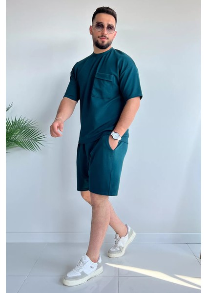 Cepli Likralı Erkek Tişört Şort İkili Takım fiyatları