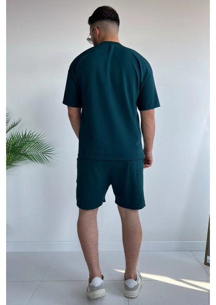 Cepli Likralı Erkek Tişört Şort İkili Takım modelleri