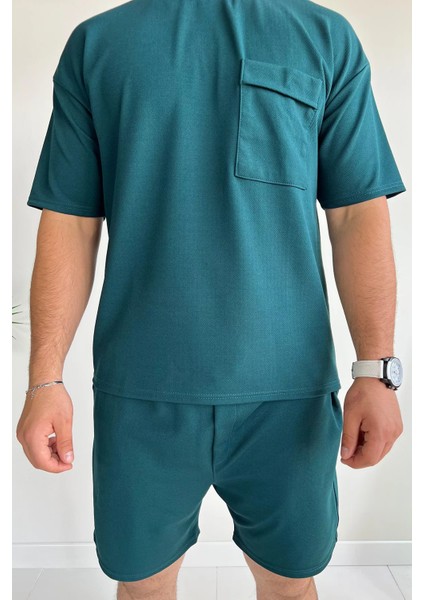 Cepli Likralı Erkek Tişört Şort İkili Takım fırsatları