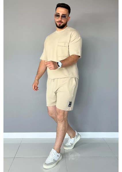 Cepli Likralı Erkek Tişört Şort İkili Takım fiyatları
