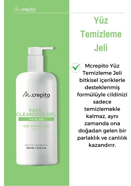 Bitkisel Yüz Yıkama Jeli Yağlı Cilt 200 ml