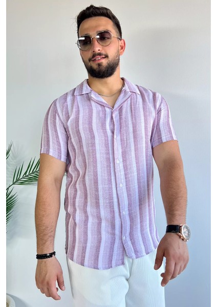 Slim Fit Desenli Keten Gömlek fiyatları
