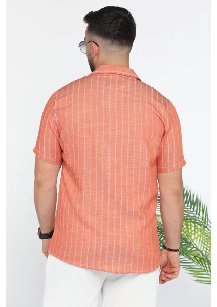 Slim Fit Desenli Keten Gömlek modelleri