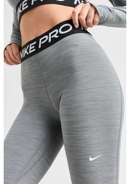 Pro 365 Dri Fit Training Mid Rise Full Length Tight Fit Green Toparlayıcı Tayt Gri Melanj modelleri
