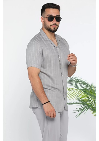 Slim Fit Desenli Keten Gömlek fiyatları