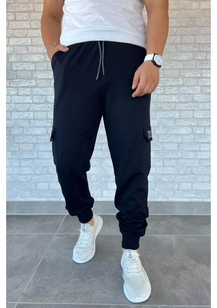 Erkek Kargo Cepli Paça Ribanalı Jogger Eşofman Altı