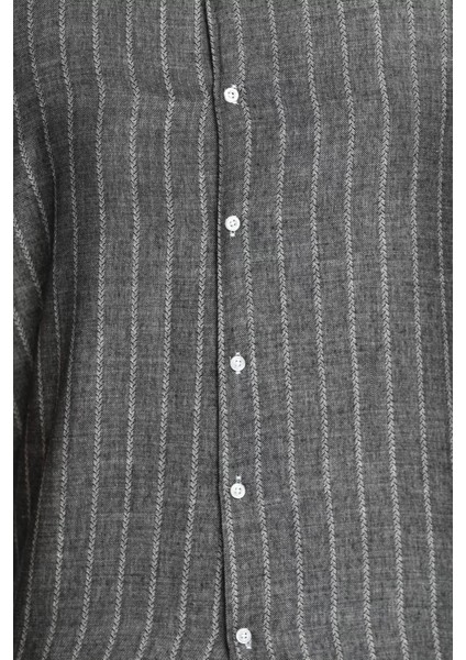 Slim Fit Desenli Keten Gömlek fiyatları