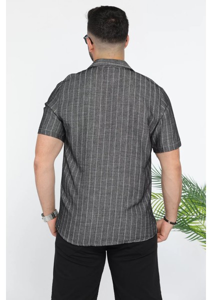 Slim Fit Desenli Keten Gömlek modelleri