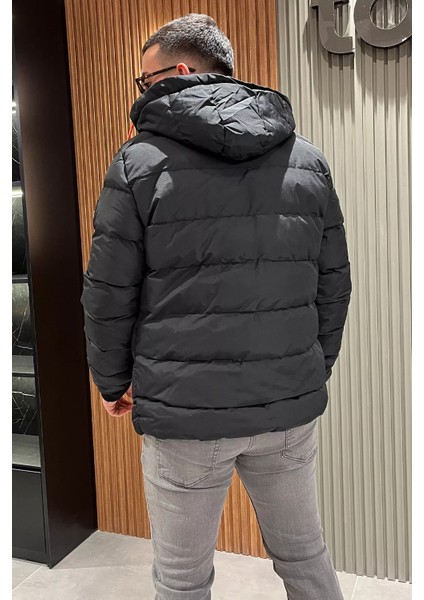 İçi Peluş Fermuarlı Kapüşonlu Erkek Mont P-00013141 modelleri