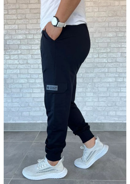 Erkek Kargo Cepli Paça Ribanalı Jogger Eşofman Altı