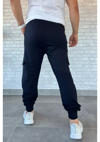 Erkek Kargo Cepli Paça Ribanalı Jogger Eşofman Altı