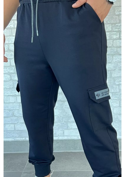 Erkek Kargo Cepli Paça Ribanalı Jogger Eşofman Altı