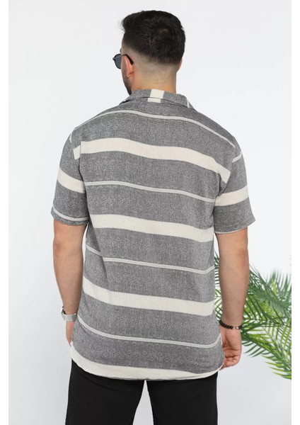 Slim Fit Desenli Keten Gömlek modelleri