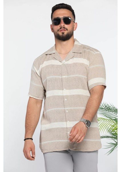 Slim Fit Desenli Keten Gömlek fiyatları