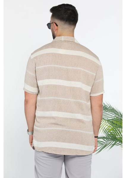 Slim Fit Desenli Keten Gömlek modelleri