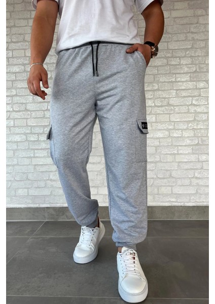 Erkek Kargo Cepli Paça Ribanalı Jogger Eşofman Altı
