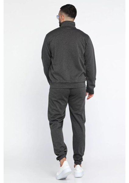 Erkek Dik Yaka Double Face Paça Lastikli Eşofman Takımı modelleri
