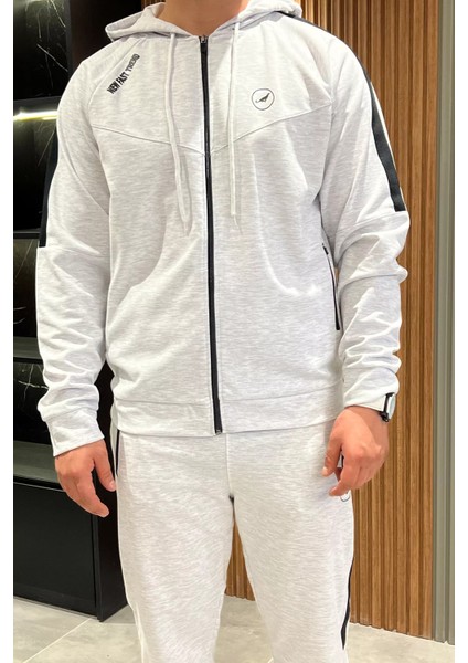 Erkek Kapüşonlu Double Face Paça Ribanalı Eşofman Takımı fırsatları