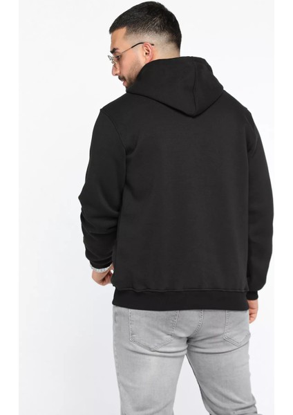 Erkek Kapüşonlu Yarım Fermuarlı Şardonlu Slim Fit Üç Iplik Sweatshirt modelleri