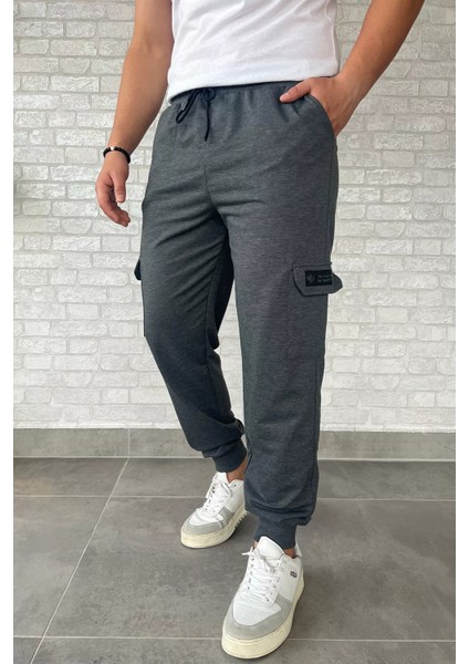 Erkek Kargo Cepli Paça Ribanalı Jogger Eşofman Altı