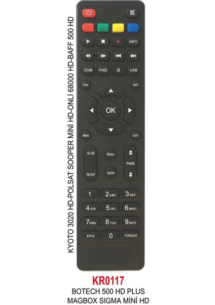 8500D Uydu Kumanda