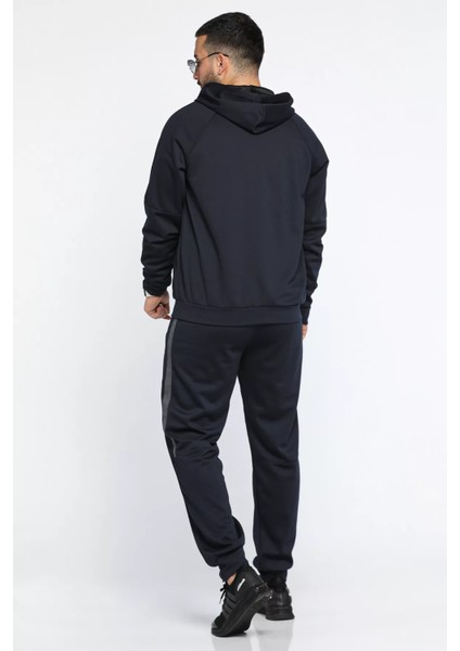 Erkek Kapüşonlu Double Face Paça Ribanalı Eşofman Takımı modelleri