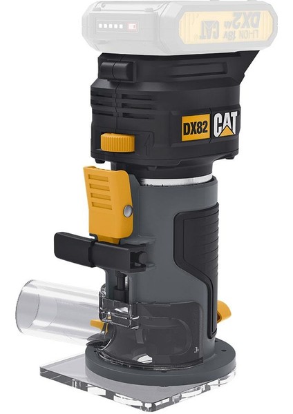 DX82B 18VOLT Şarjlı Kömürsüz 6mm Devir Ayarlı Profesyonel Avuç Içi El Frezesi Formika Tıraşlama (Akü Dahil Değildir)