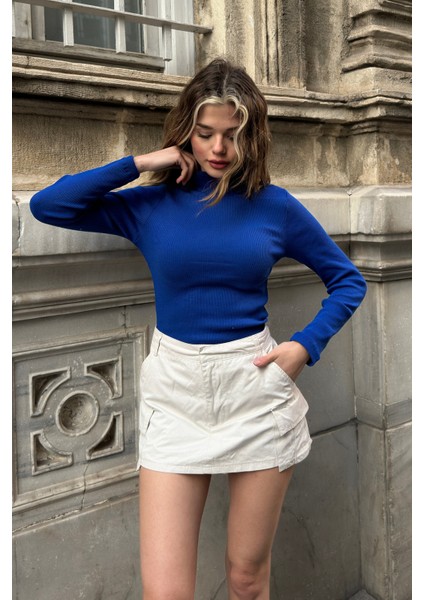 Saks Yarım Balıkçı Şardonlu Fitilli Bluz fiyatları