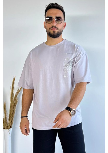 Baskılı Yazılı Oversize Tişört