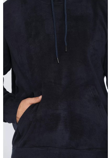 Kapüşonlu Kanguru Cepli Erkek Polar Sweatshirt fırsatları