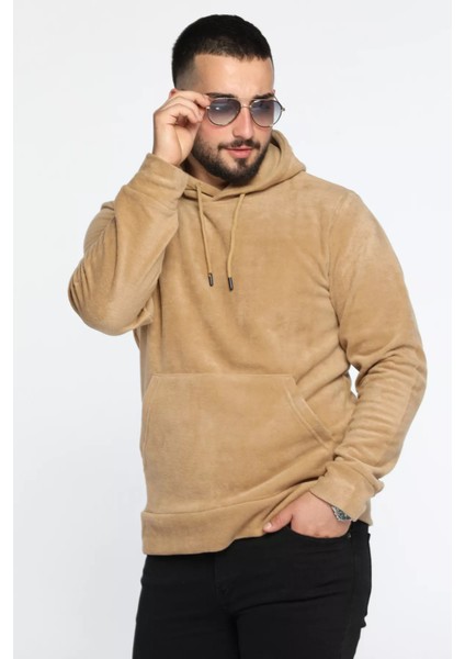 Kapüşonlu Kanguru Cepli Erkek Polar Sweatshirt fiyatları