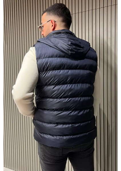 Kapüşonlu Astarlı Erkek Şişme Yelek P-00013112