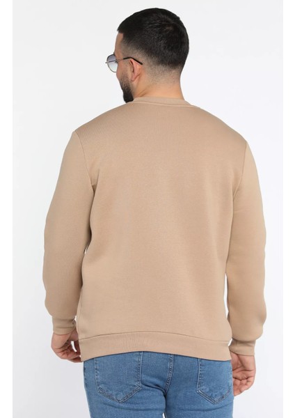 Erkek Bisiklet Yaka Şardonlu Üç Iplik Sweatshirt modelleri