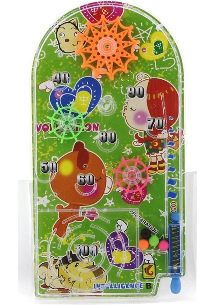 Süper Mini Pinball Oyunu Çarklı Puanlı 2 In 1 Eğlenceli Pinbol Oyunu