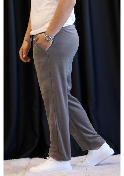 Erkek Bel ve Paça Lastikli Polar Eşofman Altı fiyatları