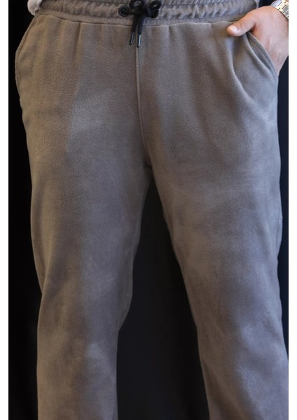 Erkek Bel ve Paça Lastikli Polar Eşofman Altı fırsatları