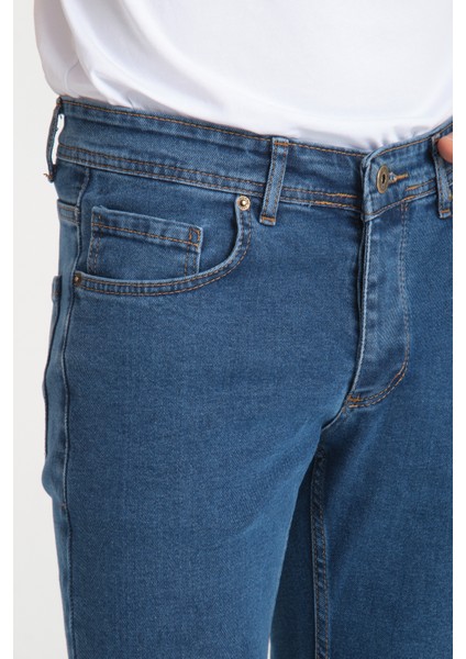 Erkek Mavi Düz Skinny Fit Pantolon modelleri