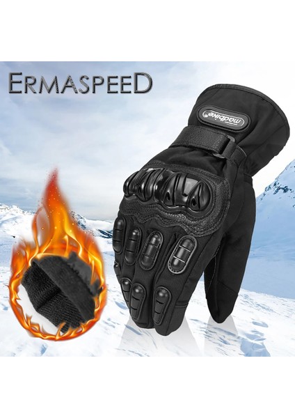 Siyah Stil L Beden Kış Motosiklet Eldivenleri Erkek Kadın 100% Su Geçirmez Rüzgar Geçirmez Sıcak Sert Knuckle Koruma Dokunmatik Ekran Sürme Aksesuarları (Yurt Dışından) fiyatları
