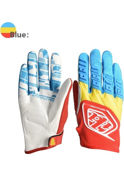 Mavi Stil L Beden Motosiklet Eldivenleri Moto Dokunmatik Ekran Nefes Alabilir Motorlu Motosiklet Yarışı Sürme Bisiklet Koruyucu Eldivenler Guantes Moto Yaz (Yurt Dışından)
