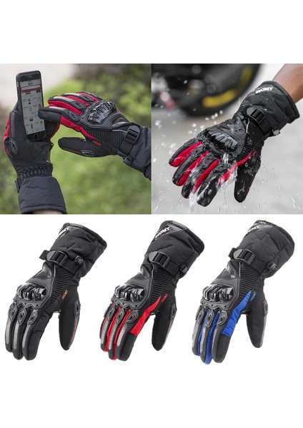 Mavi Stil M Beden Kış Sıcak Motosiklet Eldivenleri Su Geçirmez Dokunmatik Ekran Koruyucu Guantes Moto Motokros Eldivenleri Motosiklet Motocicletas Için (Yurt Dışından) modelleri