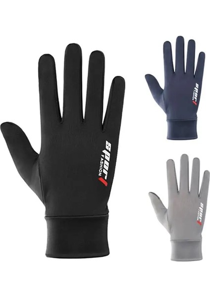 Tam Parmak Siyah Stili Buz Ipek Kaymaz Eldivenler Nefes Alabilir Doğa Sporları Sürüş Sürme Dokunmatik Ekran Motosiklet Eldivenleri Ince Anti-Uv Koruması (Yurt Dışından) indirimleri