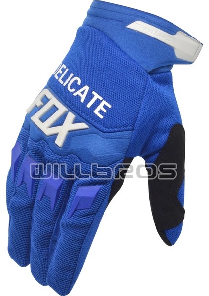 Mavi Stil S Beden Motokros Yarış Eldivenleri Hassas Tilki Guantes Dağ Bisikleti Offroad Hava Mesh Erkek Kadın Unisex Bisiklet Motosiklet Luvas (Yurt Dışından)