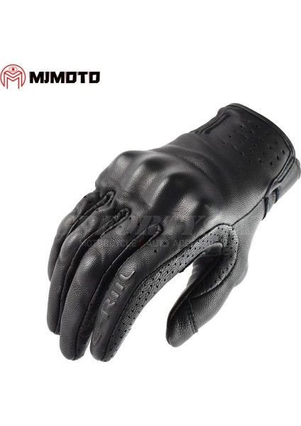 SU14 Siyah Stil Xl Beden Retro Deri Motosiklet Eldivenleri Lokomotif Guantes Erkek Kadın Yarış Motosiklet Eldivenleri Off-Road Mx Mtb Dh Bisiklet Tüm Sezon Luvas (Yurt Dışından)