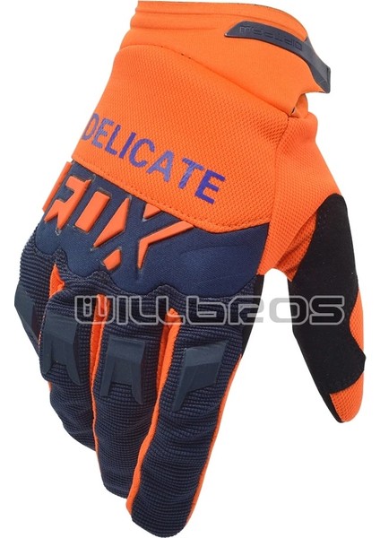 Turuncu Mavi Tarzı Xl Beden Hassas Tilki Eldivenleri Motokros Mx Bmx Dh Dirt Bike Enduro Dirtpaw Yarış Guantes Off-Road Hava Mesh Bisiklet Pembe Luvas Lady Erkekler (Yurt Dışından)