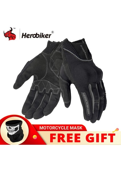 B1 Siyah Stil M Beden Herobıker Motosiklet Eldivenleri Yaz Nefes Alabilir Guantes Moto Dokunmatik Ekran Motokros Off-Road Eldivenleri Motosiklet Sürme Eldivenleri (Yurt Dışından)