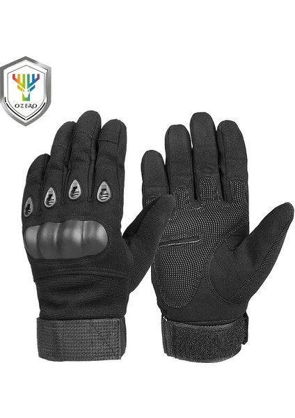 Siyah Stil M Beden Ozero Taktik Ordu Askeri Eldiven Sert Knuckle Tam Parmak Erkekler Için Motosiklet Eldivenleri Açık Bisiklet Avcılık Yürüyüş Kamp (Yurt Dışından)