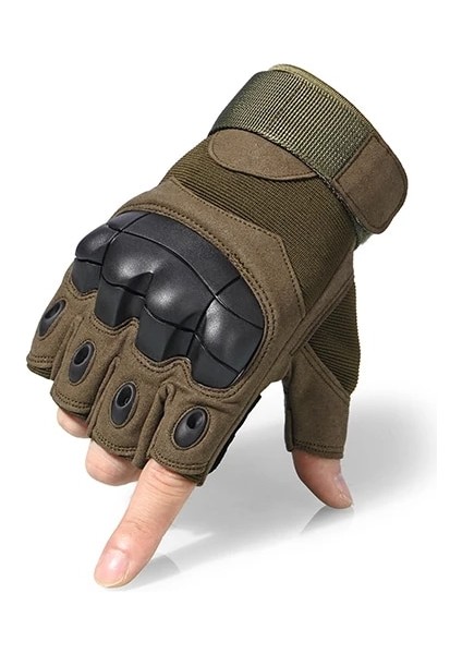 A10 Parmaksız Yeşil Stil Xl Beden Dokunmatik Ekran Motosiklet Tam Parmak Eldiven Motokros Guantes Motosiklet Moto Yarışı Sürme Mtb Kauçuk Sert Koruma Erkek Kadın (Yurt Dışından)