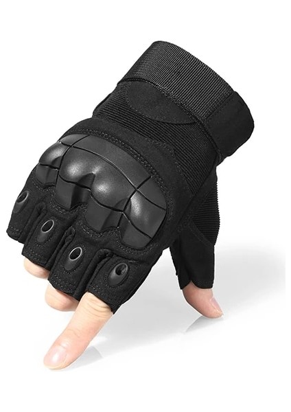 A10 Parmaksız Siyah Stil Xl Beden Dokunmatik Ekran Motosiklet Tam Parmak Eldiven Motokros Guantes Motosiklet Moto Yarışı Sürme Mtb Kauçuk Sert Koruma Erkek Kadın (Yurt Dışından)