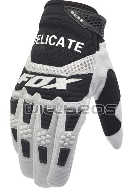 Beyaz Stil M Beden Hassas Tilki Eldivenleri Motokros Guantes Mx Bmx Dirt Bike Dağ Bisikleti Off-Road Dirtpaw Yarış Atv Utv Beyaz Luvas Erkekler Için (Yurt Dışından)
